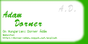 adam dorner business card